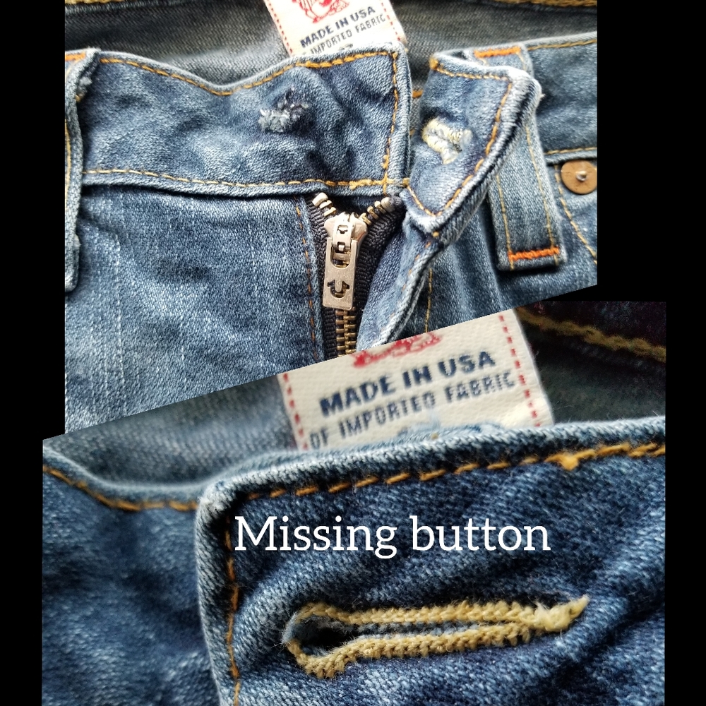 Made in USA True Religion brand Jeans sz 32 x 31.5 - Picture 9 of 11